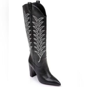 Daniel x Diamond The Tall Black Western Boots, NEW, Size US 7.5 | EU 37.5